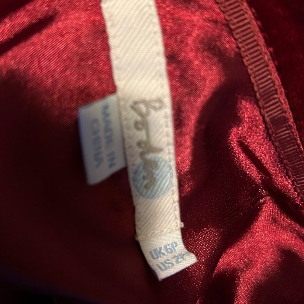 Red velvet fitted silk petite stretch velvet, cocktail dress 2 petite US (6 UK) - Picture 9 of 12